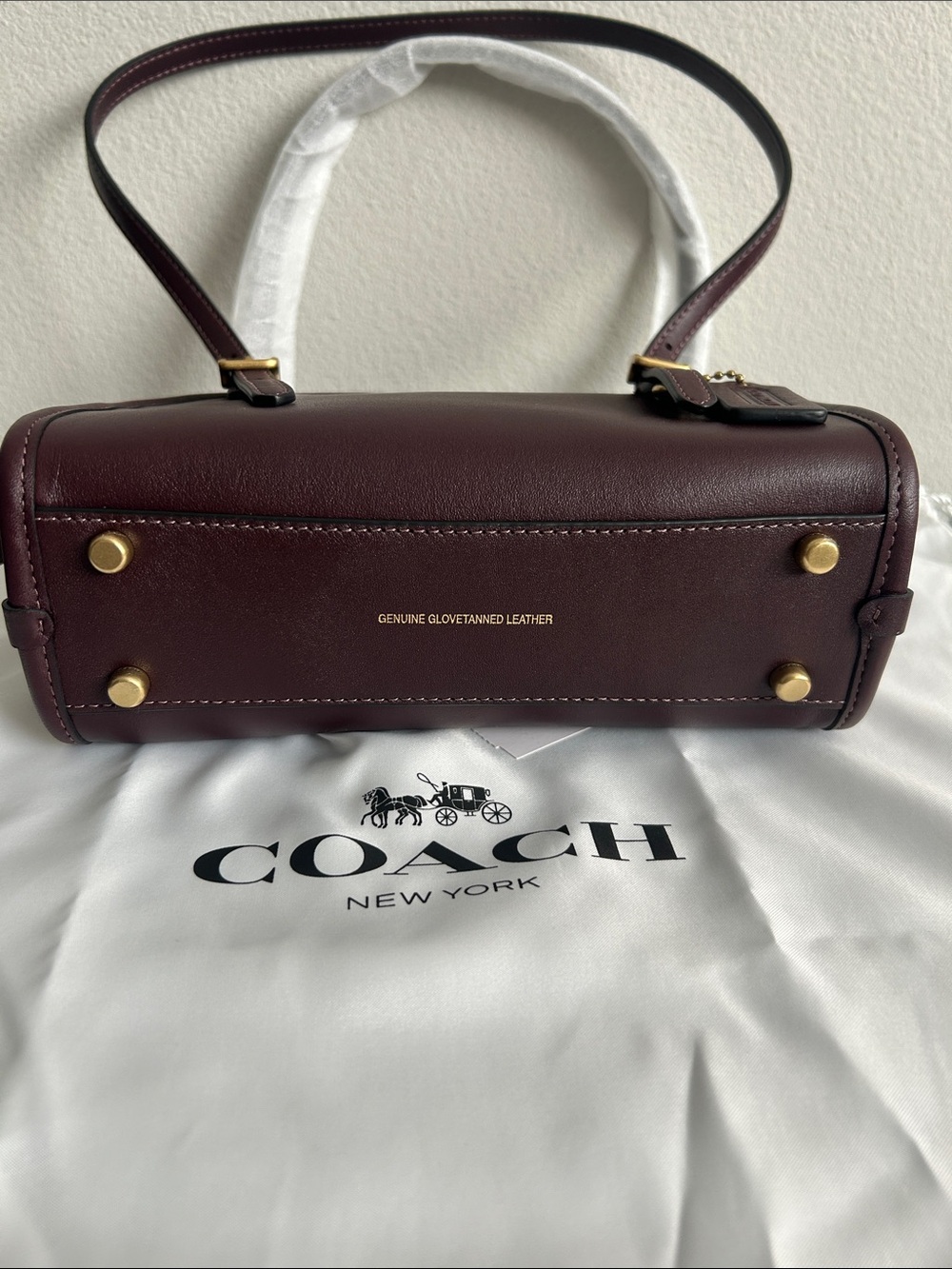 NWT Coach Swing Zip 20 in Black Currant - Picture 7 of 8